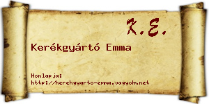 Kerékgyártó Emma névjegykártya