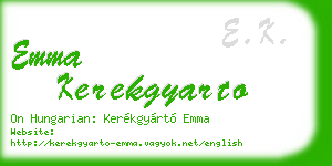 emma kerekgyarto business card